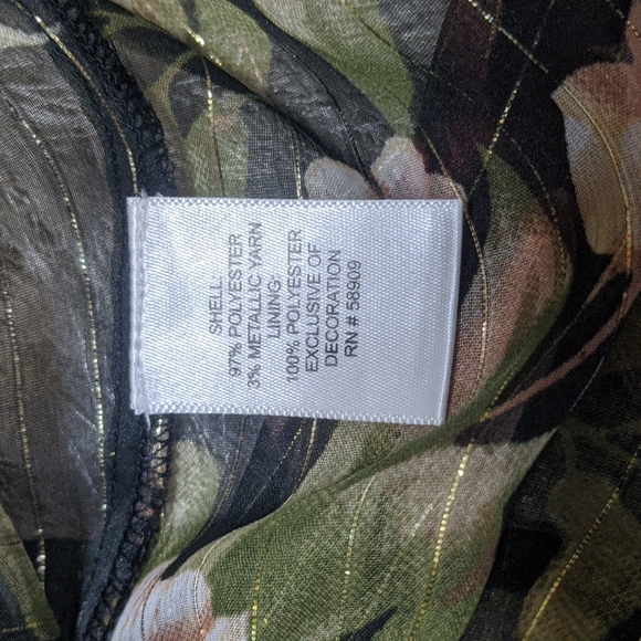 Chelsea & Violet Black Floral Asymmetrical Dress L - Picture 4 of 5